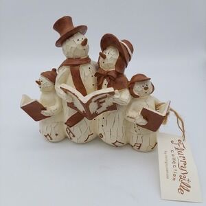 LivingQuarters Flurryville Collection Carolers Snowman Family Christmas Figurine
